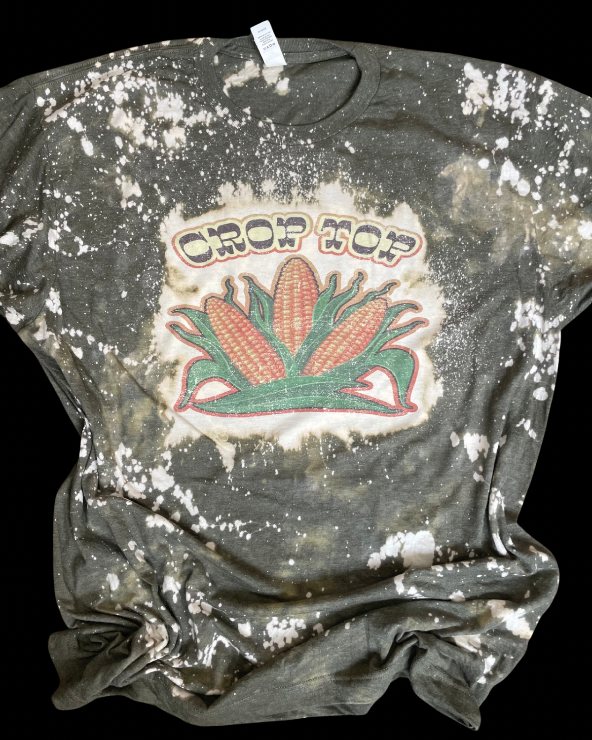 Crop Top Bleached Tee