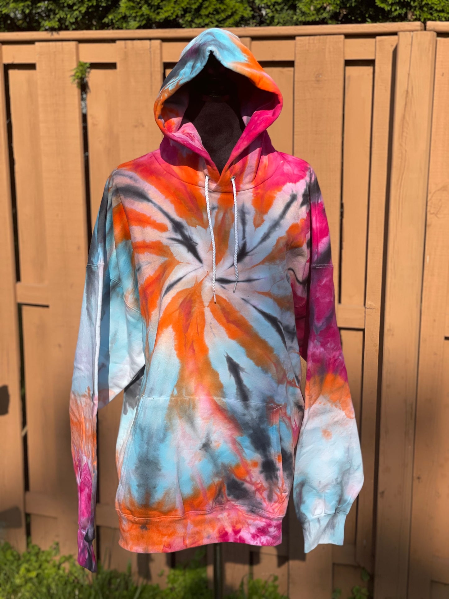 2X Unisex Sunset Fireworks Spiral Hoodie
