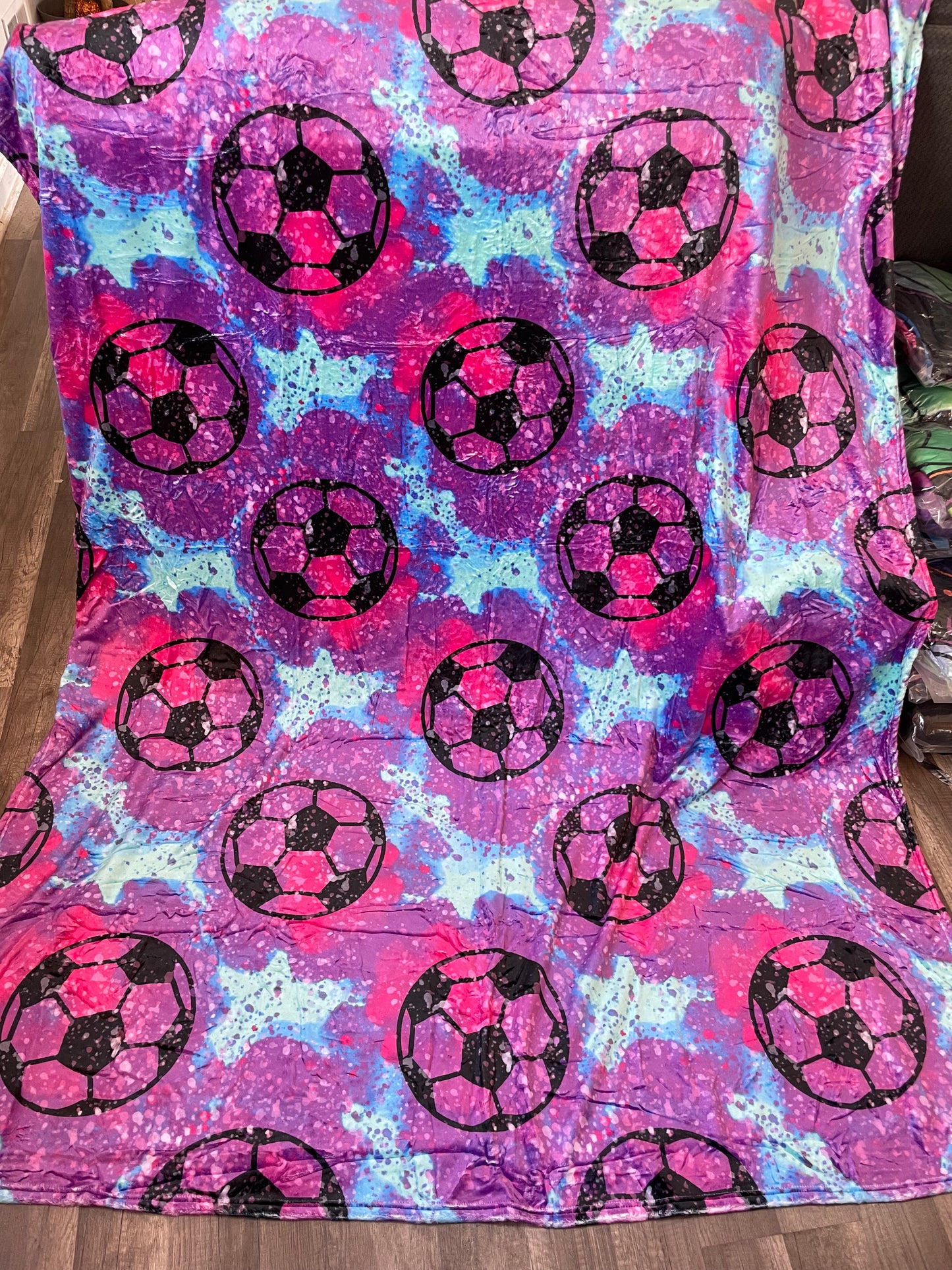 Girls Soccer Blanket