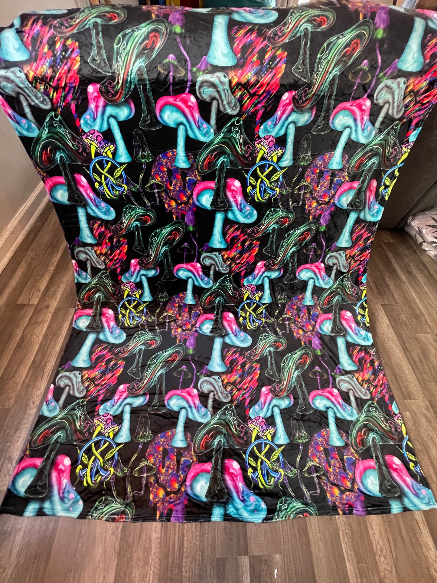 Neon Mushroom Blanket