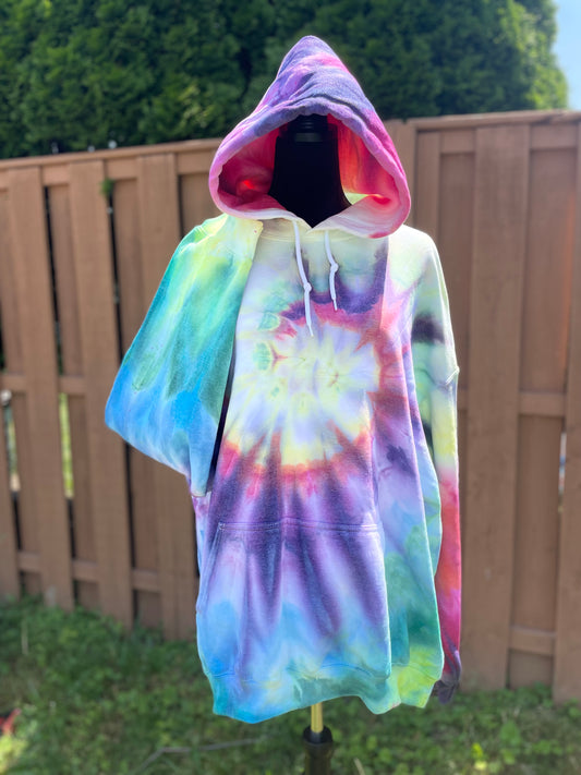 2x unisex pastel spiral hoodie