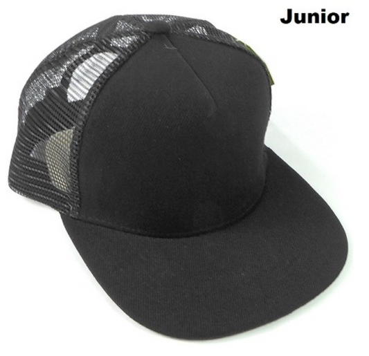 Black Mesh back Kids Snapback