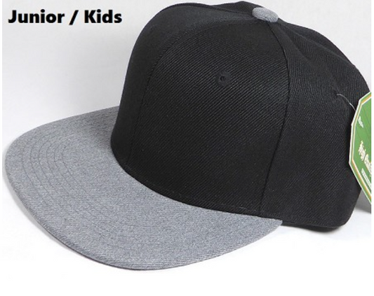 Black & Heather Gray 2 Tone kids Snapback