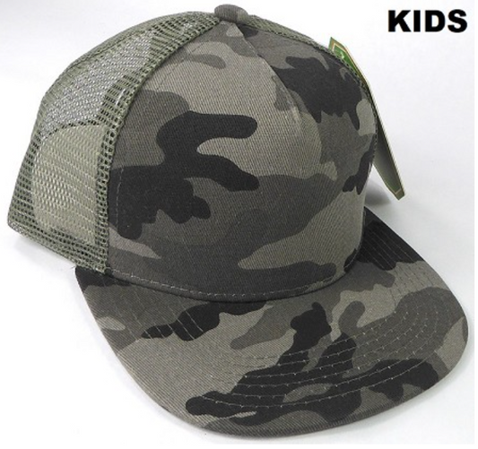 Camo Mesh Kids Snapback