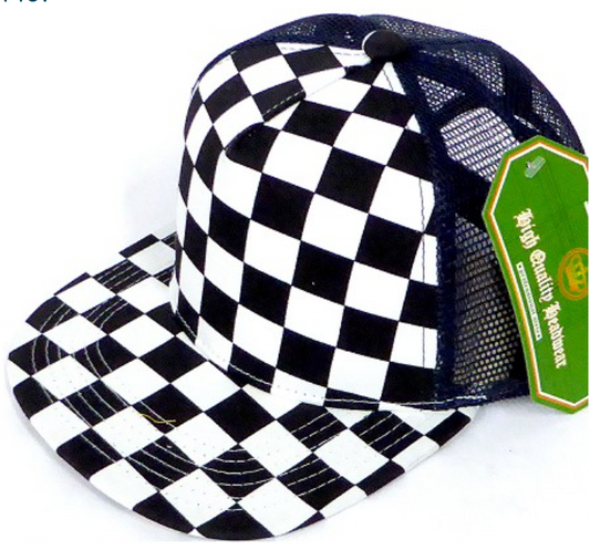 Checkered Mesh Back Kids Snapback
