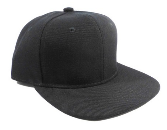 Solid Black Kids Snapback