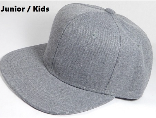 Gray Heather Solid Kids Snapback