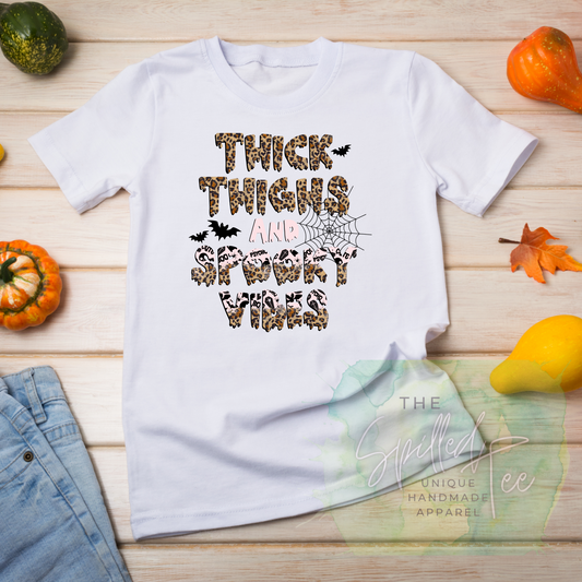 Thick Thighs Spooky Vibes Graphic